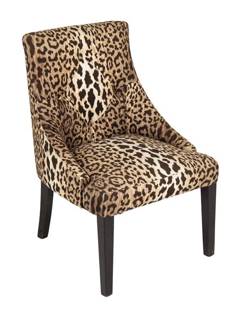 leopard print high back chair.